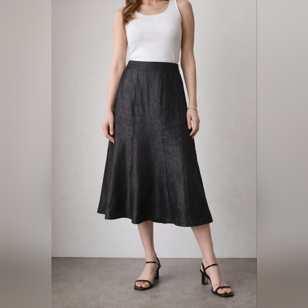 Laura Midi Black Skirt
